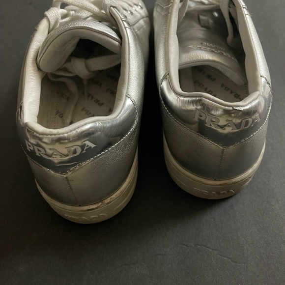 Prada silver sneakers - Picture 5 of 9